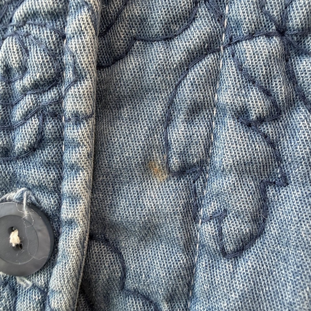 Coldwater Creek Soft Denim Quilted Floral Blue Jacket Woman's Size 3X - Picture 8 of 10